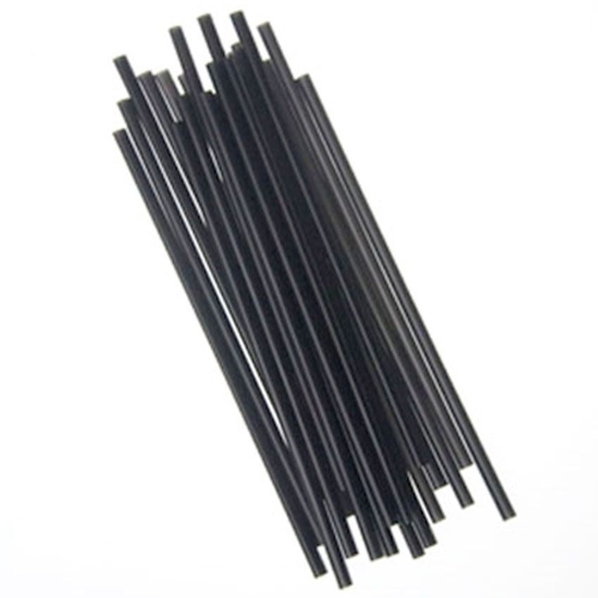 Black Jumbo Unwrapped Straws 7.75″