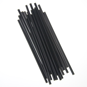 Jumbo Wrapped Black Straws 7.75″